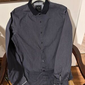 Armani Exchange Men's Charcoal Button Down Shirt size medium
